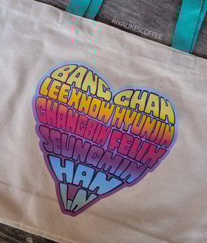 Name Heart Art Print Tote