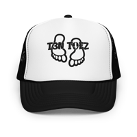 Image 2 of BLACK/WHITE FOAM TRUCKER HAT