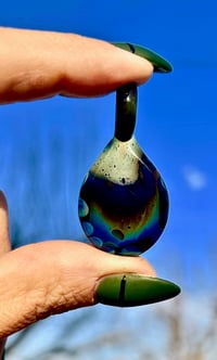 Peacock Feather Abstract Pendant