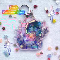 Image 2 of PRESSURE (ROBLOX) KEYCHAINS, rainbow holo! | Sebastian solace | pAInter| Imaginary friend | Pandemon