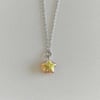 glass star thin chain necklace