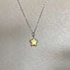 glass star thin chain necklace