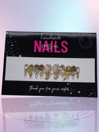 Image 1 of Ethereal Drip   - Handmade Press On Nails (Small)