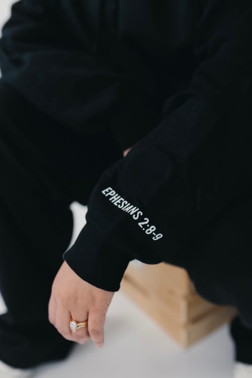 Image of CROWN OF THORNS HOODIE (BLACK) I UNISEX