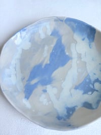 Image 2 of Blue and White Abstract Pattern Platter in Porcelain
