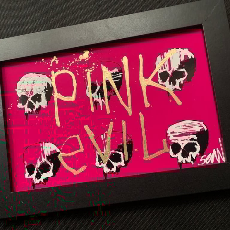 PINK EVIL V2 6x9 framed