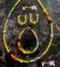 Beaded set with out dice (crystals and gold beads only)