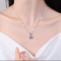 Image 1 of Vvs Moissanite 925 Sterling Silver Pendant Necklace
