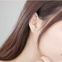 Image 3 of Moissanite Brilliant Cut 925 Sterling Silver Earrings