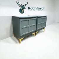 Image 2 of Pair of Nathan squares bedsides