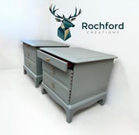 Image 2 of Pair of Stag Minstrel Bedsides