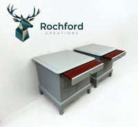Image 3 of Pair of Stag Minstrel Bedsides
