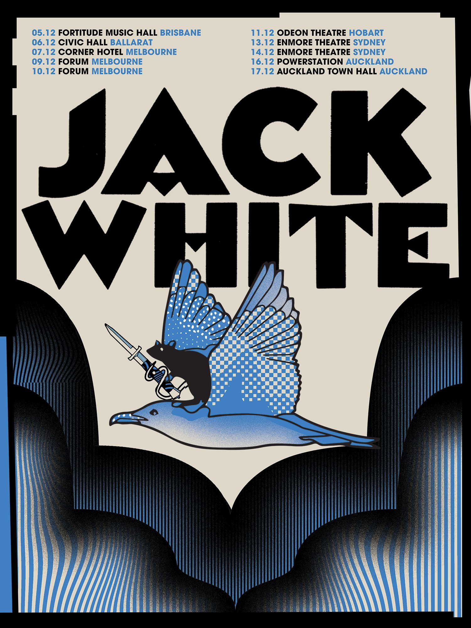 Jack White Australian Tour Poster 2024