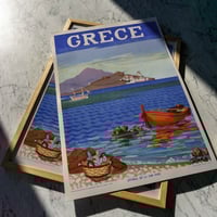 Image 1 of Littoral de la mer Égée - Grèce | Panayiotis Tetsis - 1948 | Travel Poster | Vintage Poster