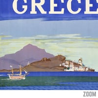 Image 2 of Littoral de la mer Égée - Grèce | Panayiotis Tetsis - 1948 | Travel Poster | Vintage Poster