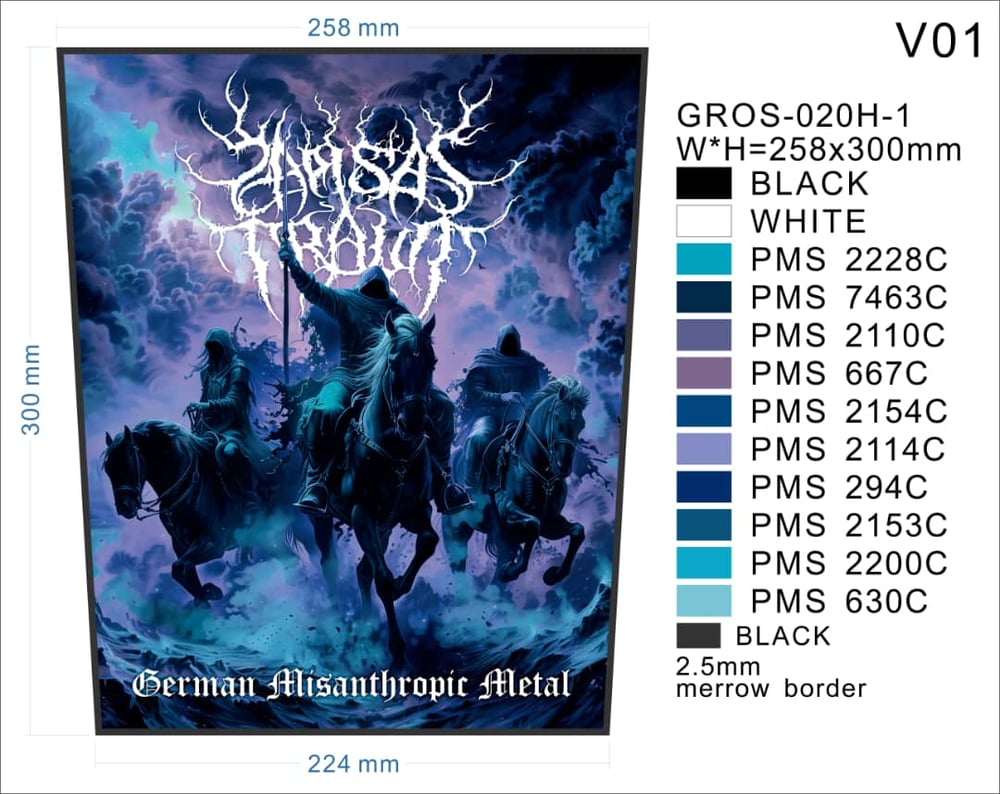 Image of SAMSAS TRAUM Backpatch „Kalk“  (German Misanthropic Metal)