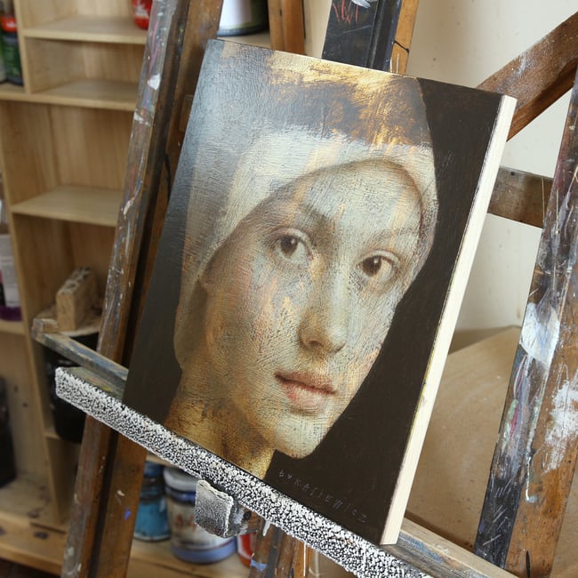 Small portrait in a hat III