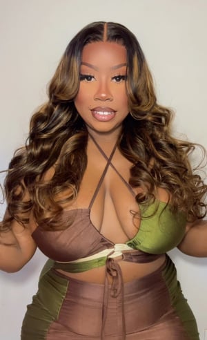 Image of 7x5 Closure Brown Highlight Body Wave Wig 24”