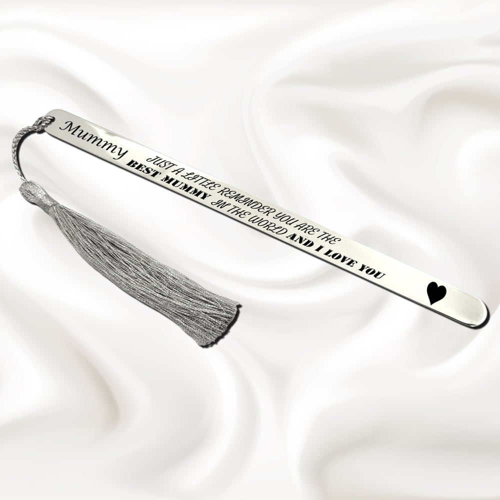 Image of Mummy Gift - Just a Reminder Best Mummy Premium Metal Bookmark.