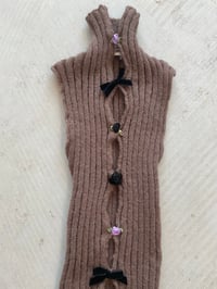 Image 5 of Brown mohair top with boss and Roses 