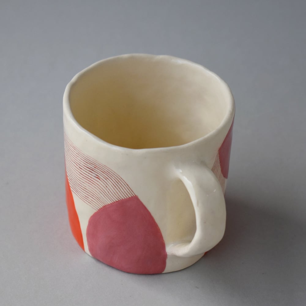Image of Orange and Pink Dot Mug