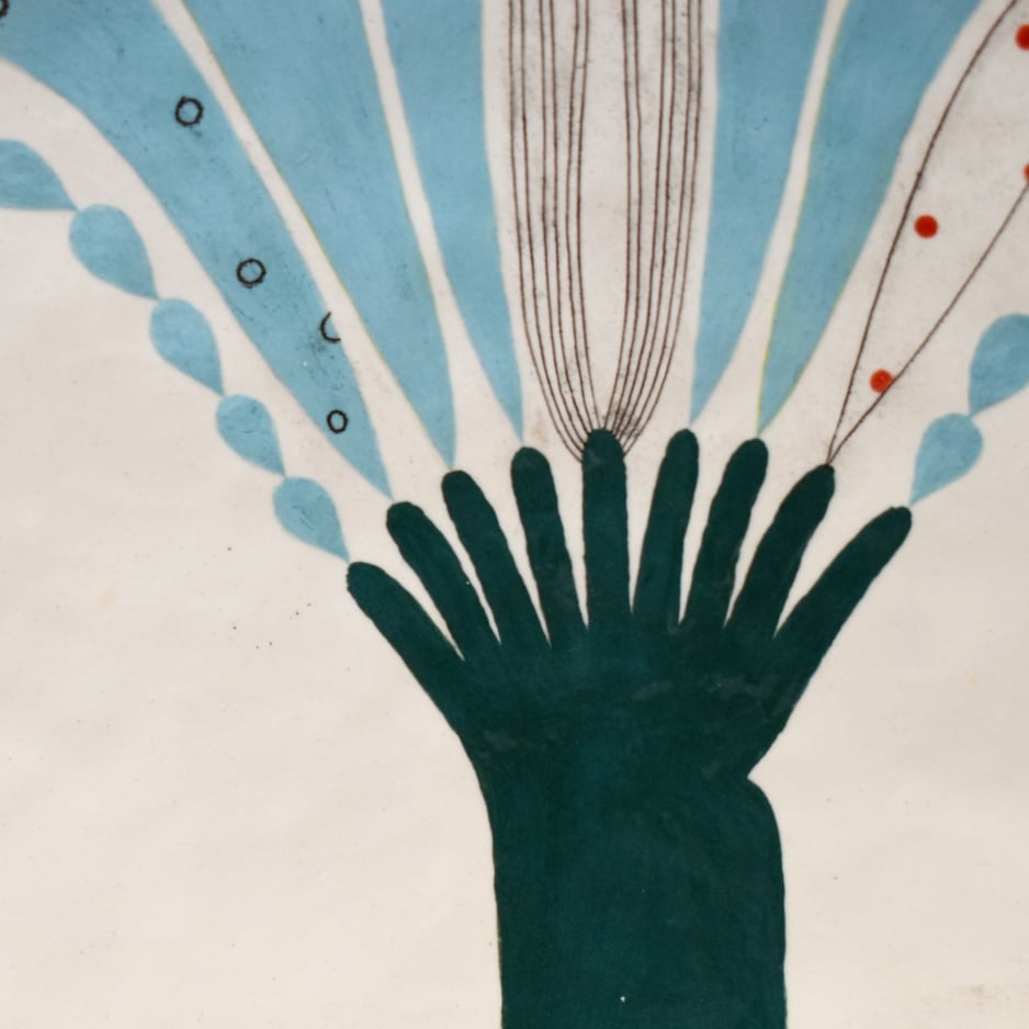 Image of Blue Flower Square Plate