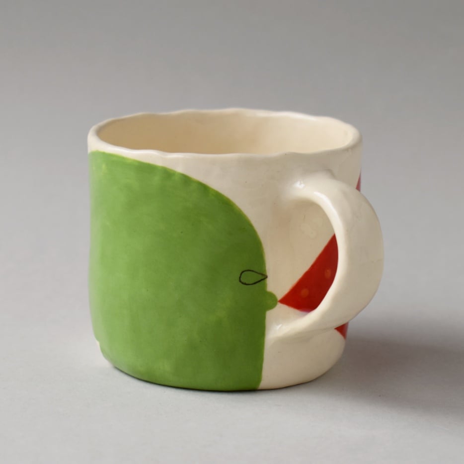 Image of Green and Red Portrait Coffee Mug 