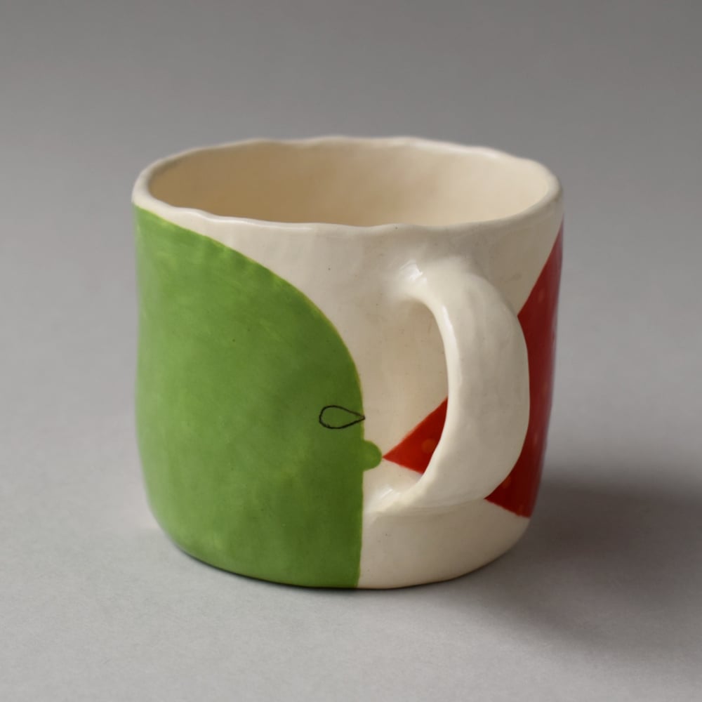 Image of Green and Red Portrait Coffee Mug 