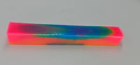 Image 1 of 1x1 resin blank- rainbow mind melt 