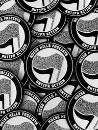 Image 1 of NOISE KILLS FASCISTS ANTIFA Patch