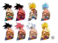 GOKU POWER UP LARGE STICKER SET
