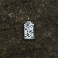 Image 1 of Flying witch pendant