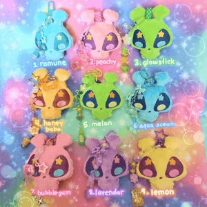 Image of alien plush+bead charms