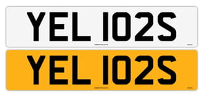 Image of YEL 102S Suffix Number Plate