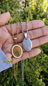 Image 1 of Stainless Steel Virgen de Guadalupe Necklaces