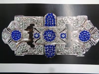 Image 6 of Art Deco Sapphire and White Diamond Brooch (style B)