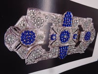 Image 8 of Art Deco Sapphire and White Diamond Brooch (style B)