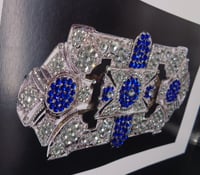 Image 10 of Art Deco Sapphire and White Diamond Brooch (style B)