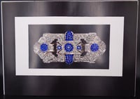 Image 1 of Art Deco Sapphire and White Diamond Brooch (style B)