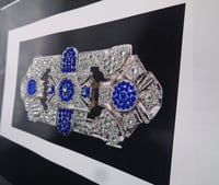 Image 9 of Art Deco Sapphire and White Diamond Brooch (style B)