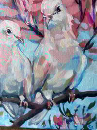 Image 4 of Side by Side – two doves painting