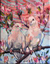 Image 3 of Side by Side – two doves painting