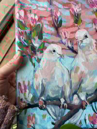 Image 2 of Side by Side – two doves painting