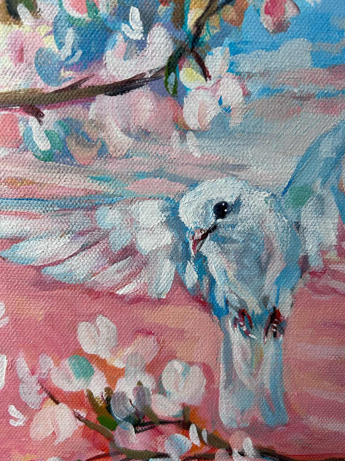 Lifted by Light – Dove painting | amandastumpenhorst