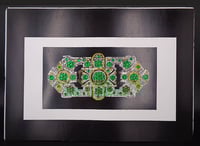 Image 1 of Art Deco Emerald, Canary Diamond and White Diamond Brooch (style B)