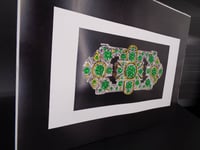 Image 2 of Art Deco Emerald, Canary Diamond and White Diamond Brooch (style B)