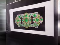 Image 6 of Art Deco Emerald, Canary Diamond and White Diamond Brooch (style B)