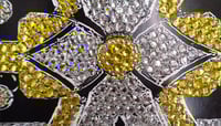 Image 8 of Art Deco Canary Diamond and White Diamond Brooch (style A)