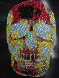 Image 3 of A3 Negative Rhinestone Skull (Multicoloured) Artwork OR T shirt