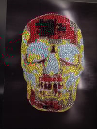Image 1 of A3 Negative Rhinestone Skull (Multicoloured) Artwork OR T shirt